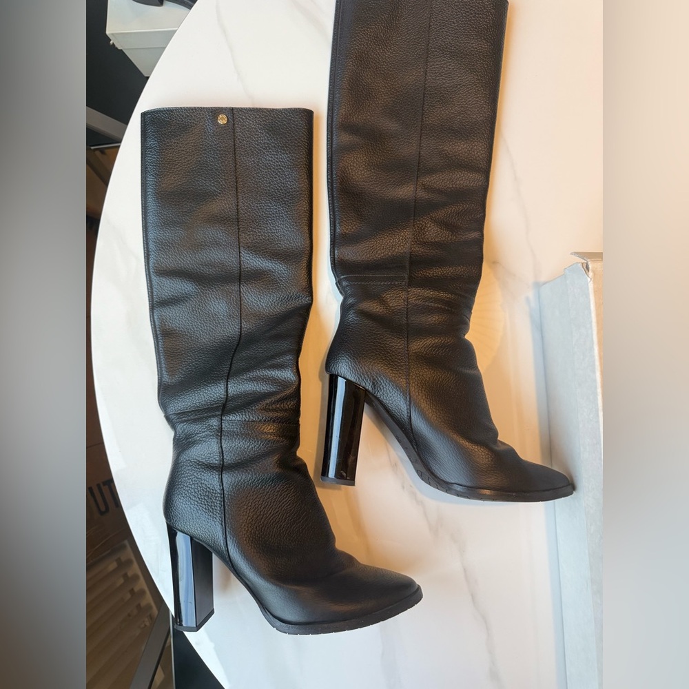 Jimmy Choo Black Haywood 95 Leather Heeled Boots